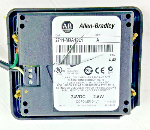 ALLEN BRADLEY 2711-M3A18L1 PANNELLO OPERATORE VISTA PANNELLO SER.A REV.A FRN 4.48 - Foto 4 di 6