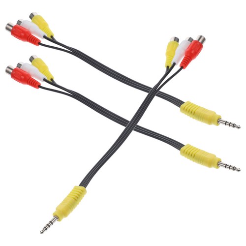 3 Pcs Câble Adaptateur AV Connecteur Vidéo Audio Cordons D'adaptateur - Photo 12/12