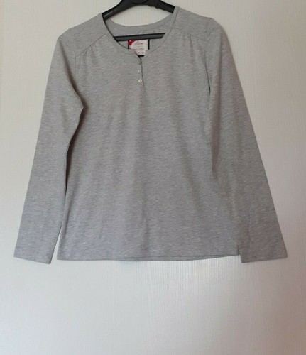 ETAM T-SHIRT MANCHES LONGUES EN COTON ET POLYESTER TAILLE S GRIS CHINE - Picture 5 of 9