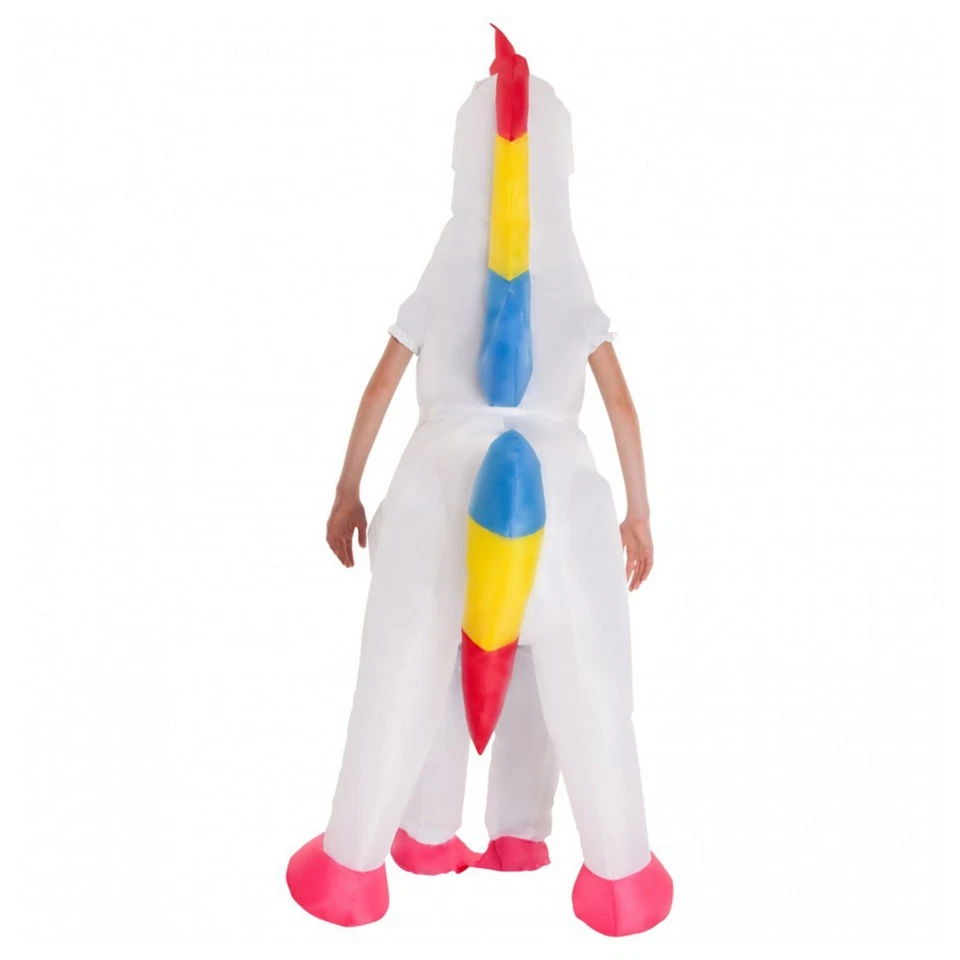 Disfraz de unicornio inflable gigante para niños niños niñas Halloween paseo en traje Foto 4 de 4