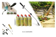 Butane Weed Gas Burner+ 4 Butane Gas Wand Blowtorch Garden Torch Weeds Killer