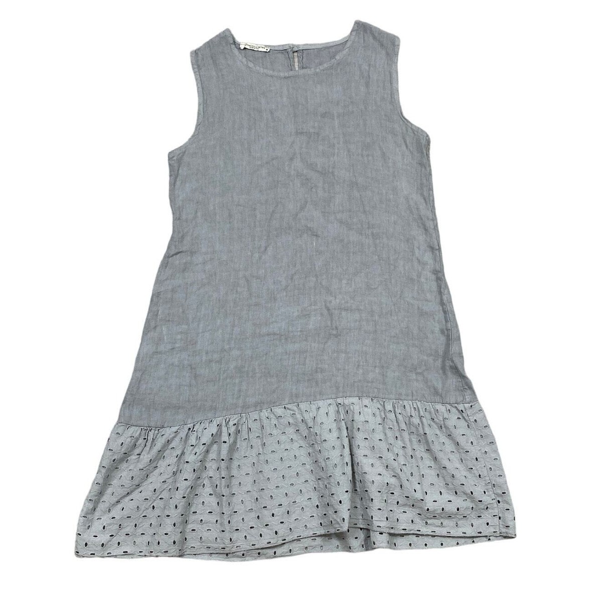 francesca bettini linen dresses Other Italy Dress Tiered Short Sleeve Francesca Bettini Linen Light Blue