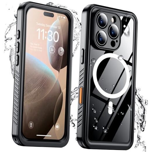 Magnetic for Phone 16 Pro Max Case Waterproof,Built-in Screen Protector[IP68