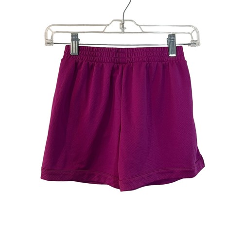 Athletic Girls Purple Loose Shorts Size Medium 7-8 Elastic Waist Pull On Sports - Picture 2 of 5