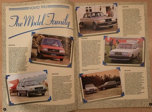 1983 VOLVO car sales brochure. "Standards" magazine. UK auto literature catalog - Picture 4 of 11
