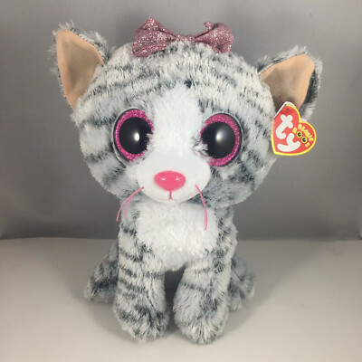 TY Beanie Boos KIKI the Grey Cat Plush (9
