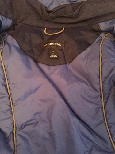 LANDS' END Navy Blue Size 4 Waterproof Jacket with Hood -- EXC - Picture 4 of 8