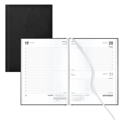 Buchkalender 2026 Kalender Kalenderbuch Monatsübersicht & 1 Tag / Seite A5