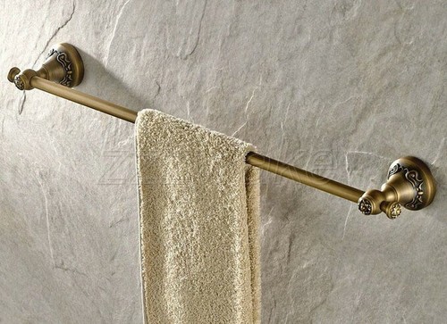 Bathroom Accessory Antique Brass Wall Mounted Single Towel Bar Holder Zba423 - Picture 4 of 7