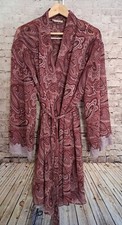 Valerie Stevens Sheer Paisley Robe  Nightgown Set Large Mauve