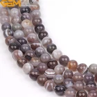 Genuine Botswana Agate Onyx GEM Beads Jewelry Making Natural Stone Strand 15"