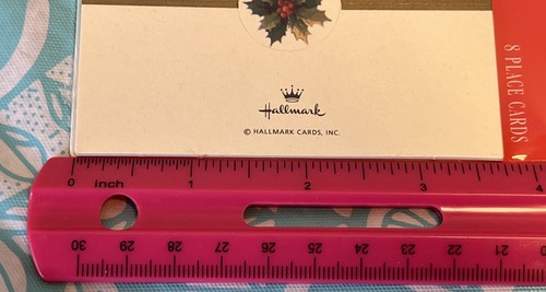 NOS 1 package Hallmark Christmas place cards holly - Picture 3 of 4