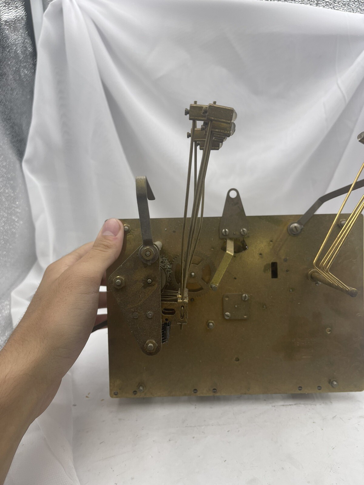 Used Grandfather Clock Movement Pearl Grandfather for parts 1161850 A