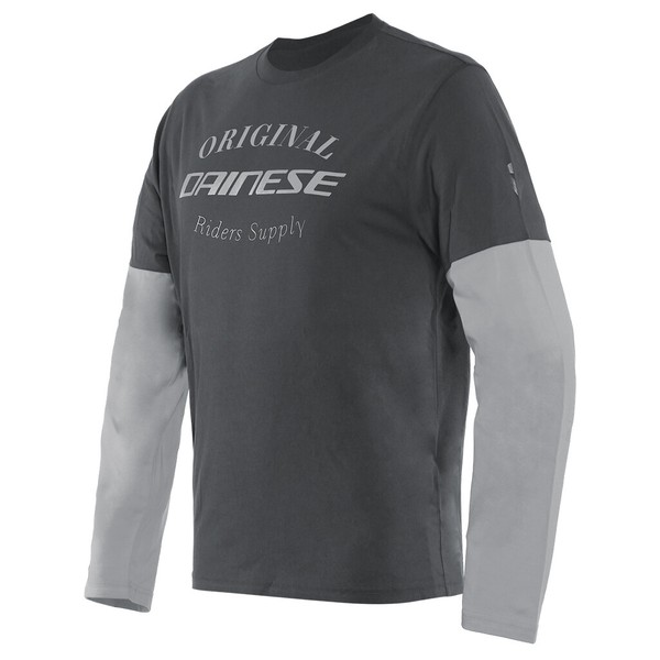 T-shirt Dainese Paddock T-shirt LS CHARCOAL-GRAY/GLACIER-GRAY XL-image