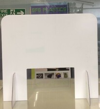 Sneeze Guard  Desk Cough Screen Clear Plastic Virus Shield 1000mm x  600mm  high