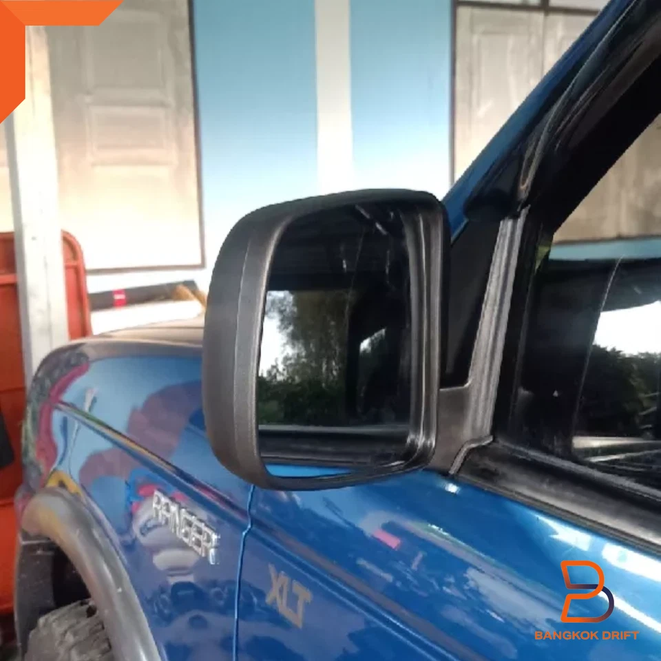 Pair Black Door Mirror Manual Sail Mount Fit MAZDA B SERIES BRAVO UTE 98-06 UN - image 2 of 4