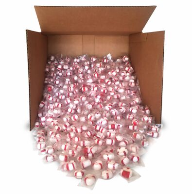 20 Pound Red White Individually Wrapped Peppermint Candy Puffs Made in USA