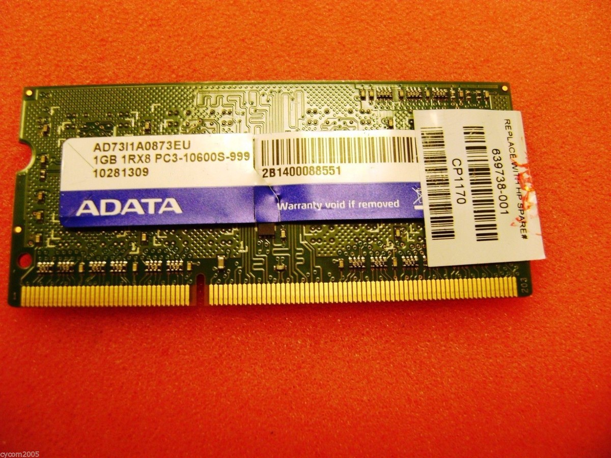 ADATA 1GB PC3-10600 DDR3-1333 Laptop Memory RAM AD731A0873EU