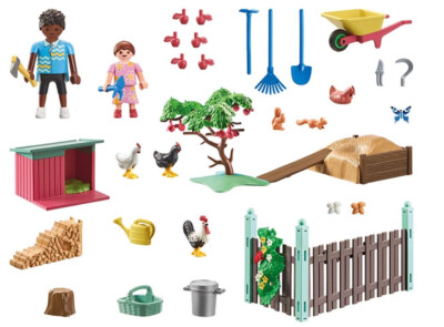 Playmobil My Life Set 71510 Cottage Garden with Chicken Coop New