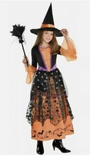 Magical Witch Costume Halloween Fancy Dress Toddler 3-4, Skirt Lights Up 