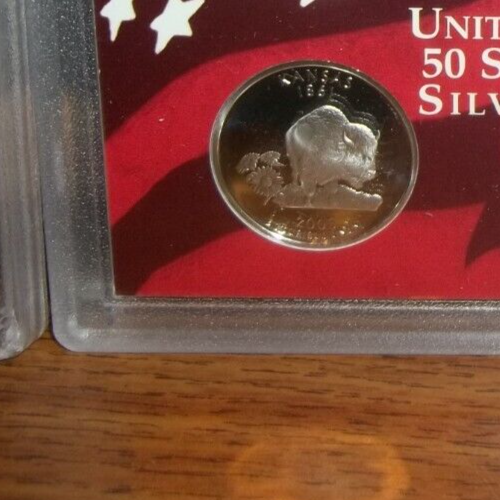 2005 S SILVER PROOF KANSAS STATE QUARTER 90% SILVER FREE SHIP
