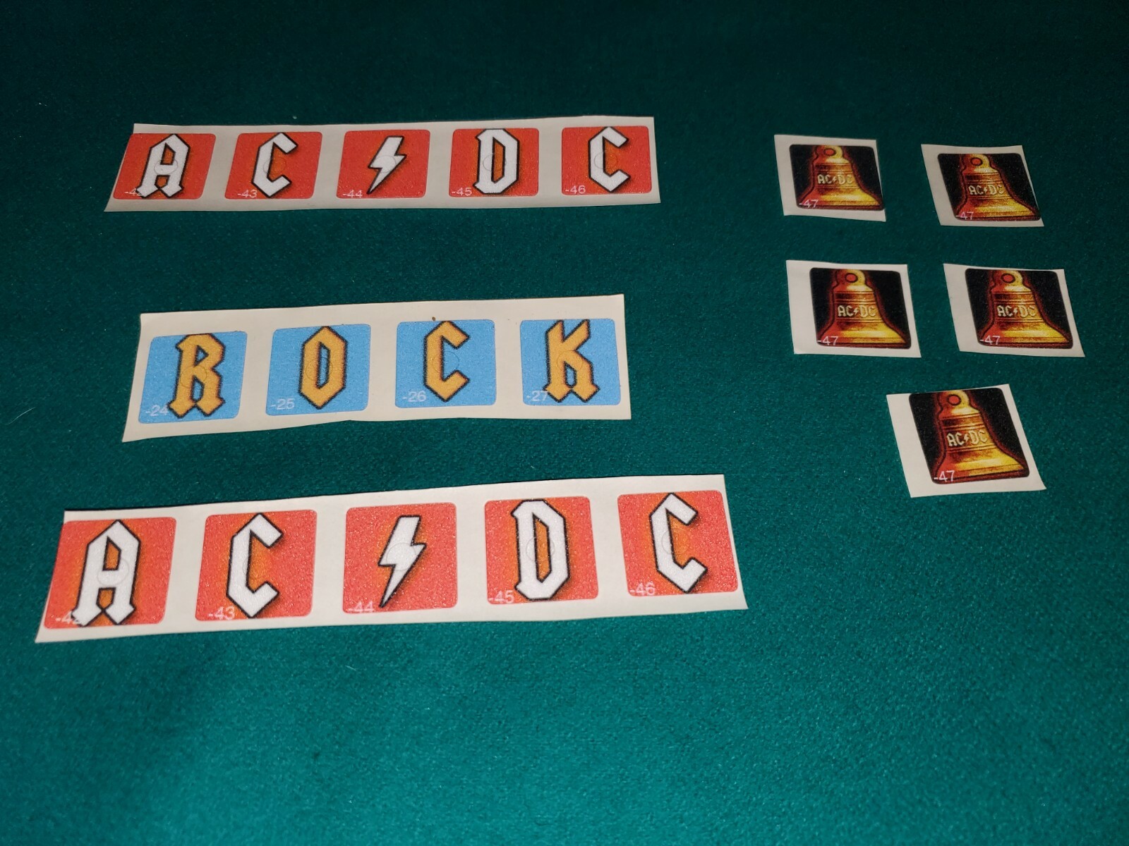 AC/DC Premium NOS Pinball Target Decals Stickers FREE SHIPPING | eBay