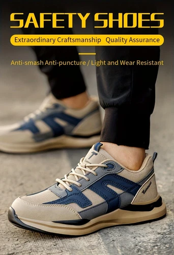 Sneakers da Lavoro Uomo Scarpe Antinfortunistiche Indistruttibili Punta Acciaio Stivali Antiforatura - Foto 12 di 31