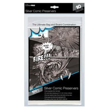20 x Ultra PRO Silver Comic Book Preservers Resealable Bag + Backing 