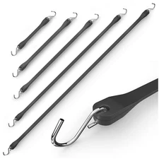 50 Tarp Straps, 15" Natural Rubber Bungee Cord  Flatbed/Canvas Strap Tie-Downs