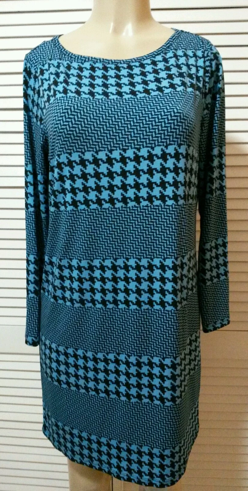 NUOVO! Abito MICHAEL Michael Kors Petite a righe con pied de poule PL