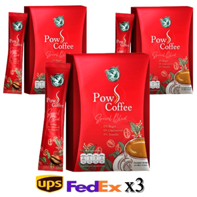 Instant Coffee POW S  Control Hunger Burn No Sugar Healthy 10 Sachets x 3