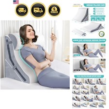 Wedge Pillow for Sleeping Bed Wedge Pillow Set Adjustable Memory Foam Neck Back