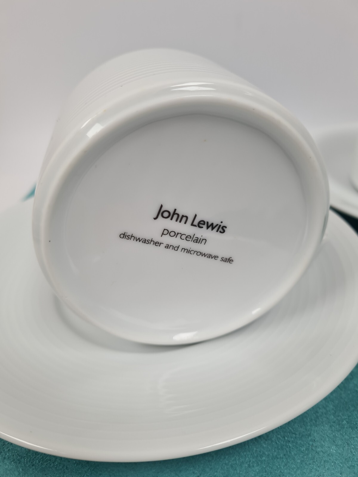 John Lewis Cup and Saucer Set Of 2 Porcelain Breakfast Tea Coffee eBay