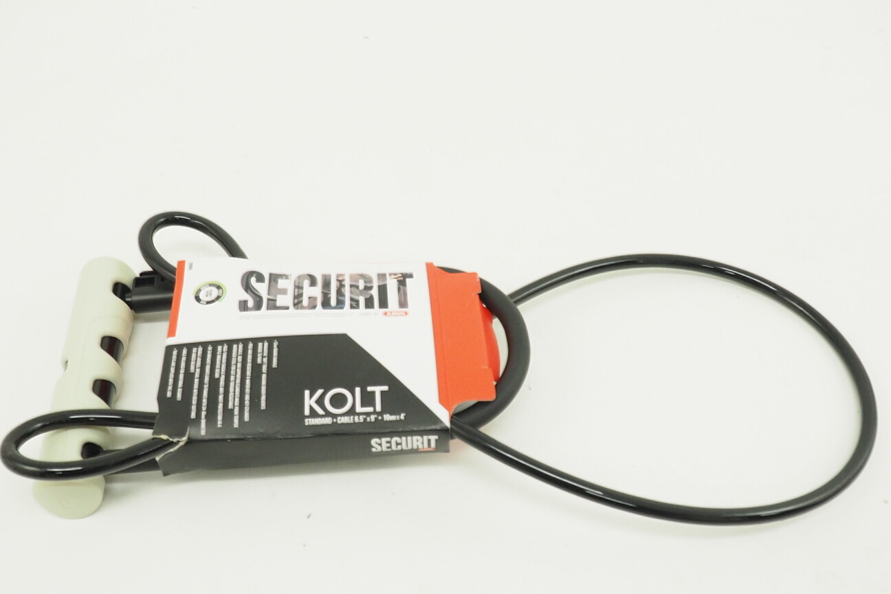 New! ABUS Securit Bicycle U-Lock With Kolt Cable 6.5x9" 4' Cable With Keys