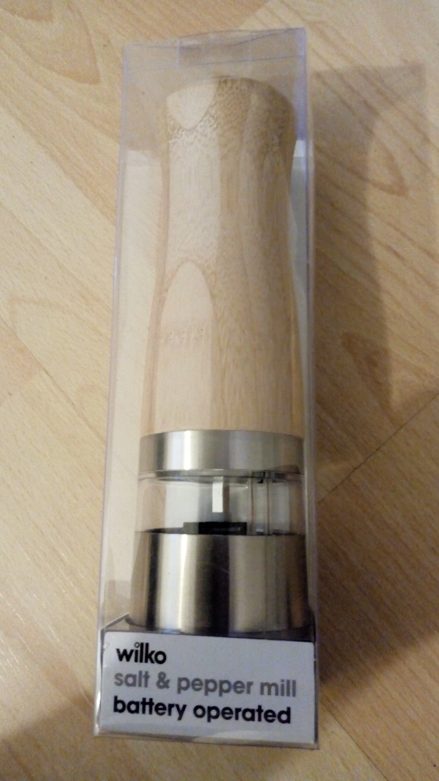 Personalised salt/Pepper battery operated Mill Grinder. Wedding anniversary gift