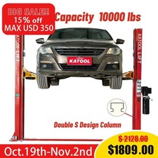 10000 Lb 2 Post Car Lift Auto Truck Hoist Heavy Duty Two Post Lift Vehicle 220v