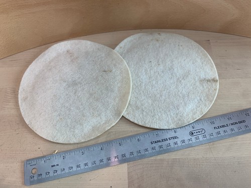 Menge 2x Jumbo Filz Bass Kick Drum Head Beater Impact Pads 60er 70er Vintage dick - Bild 3 von 3