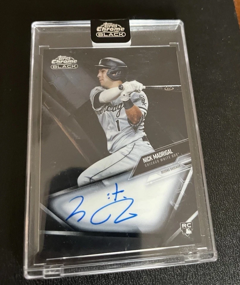 2021 Topps Chrome Black - Chrome Black Autographs Nick Madrigal #CBA-NM (AU, RC) - Image 2 of 4