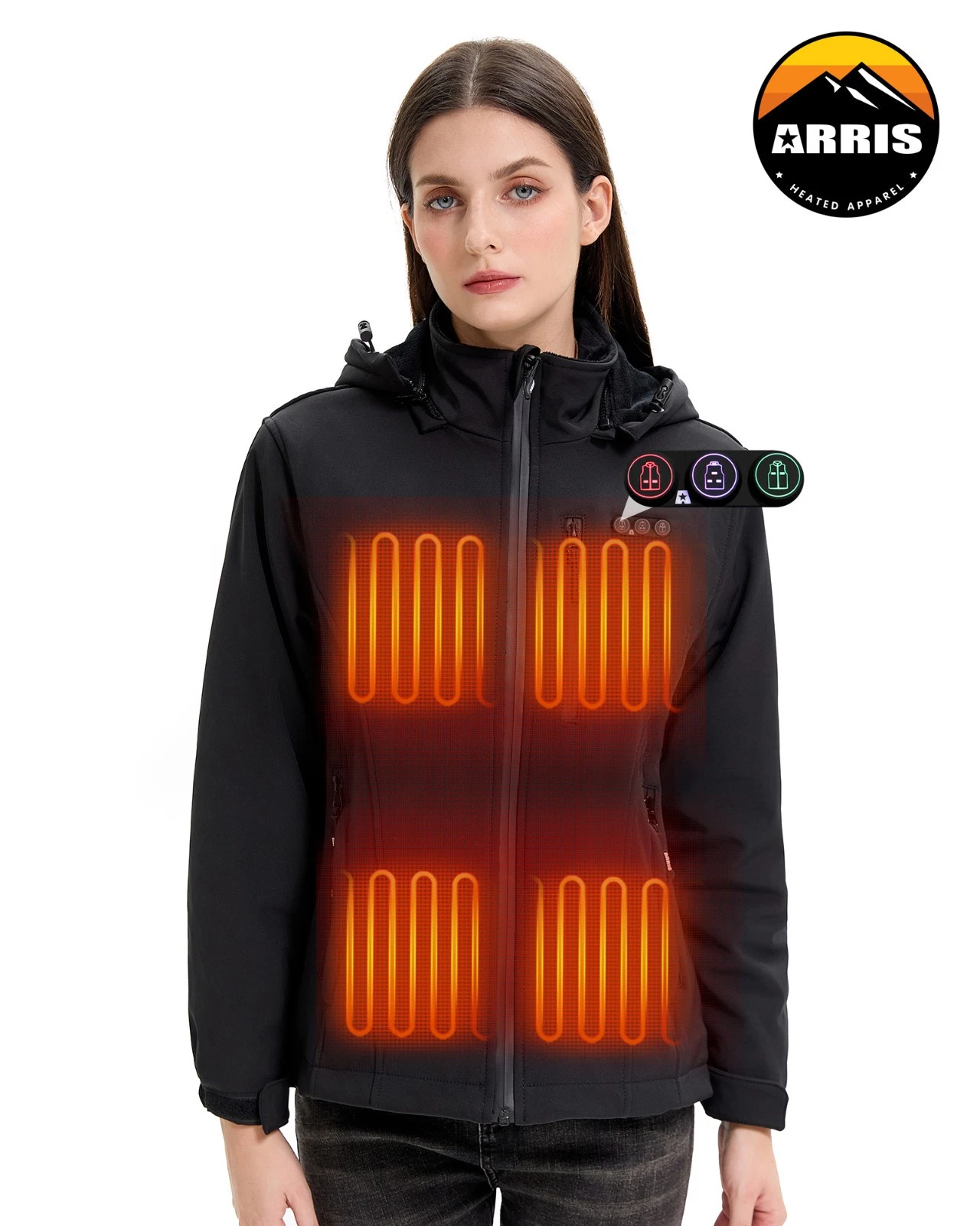 ARRIS Women's Heated Jacket Electric Heating Coats with Battery Pack Waterproof
Opens in a new windo