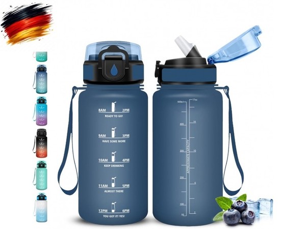 Trinkflasche, 500Ml Trinkflasche Kinder, Wasserflasche Mit Strohhalm, Flasche-image