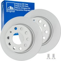 2X ATE Bremsscheibe Voll Ø253 Hinten FÜR Audi Seat Leon Skoda Octavia VW Golf