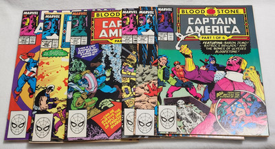 Captain America #357-360, 362-363 Marvel Comics Lot (1989) - 1st Crossbones