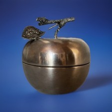 Grosse WMF Dose in Apfelform versilbert