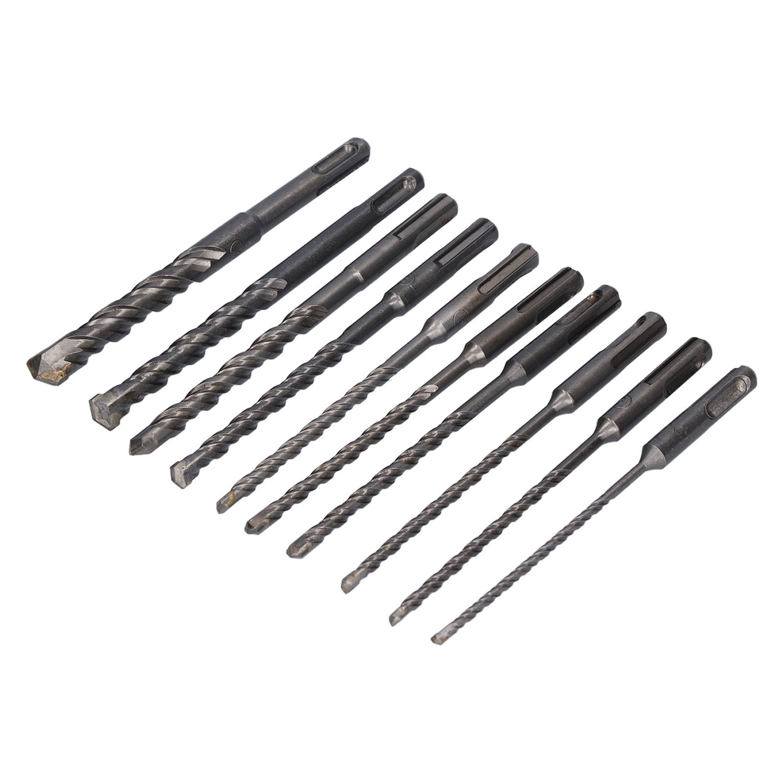 Masonry Drill Bit Carbide Tip Drilling Bits 412mm Diameter Round Shank 10Pcs