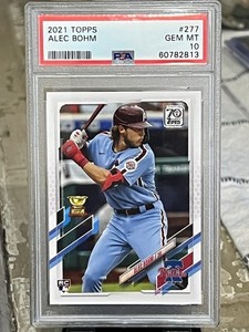 2021 Topps #277 Alec Bohm Philadelphia Phillies RC Rookie PSA 10 GEM MT