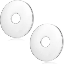 2PCS Large Shower Arm Flange, 3.15 Inches Round Replacement Escutcheon Plate in