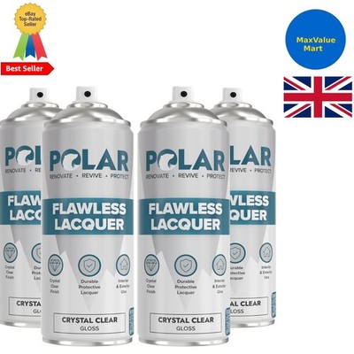 Multi-Surface Lack Spray - 4 x 400 ml, glänzendes Finish für Holz, Metall & Glas