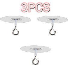 1/3/5/10 Pcs Self Stick Ceiling Hooks Heavy Duty Wall Hangers for Plants Keys Ch