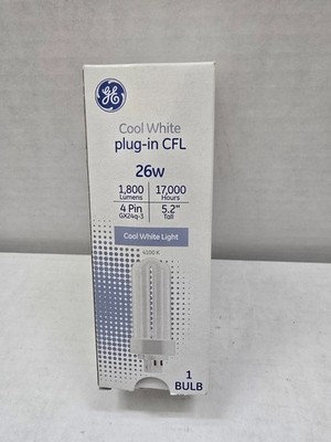 GE CFL 4pin 5.1'' tall 26W CW 3Tube Bulb -30196 - Open Box - Free Shipping