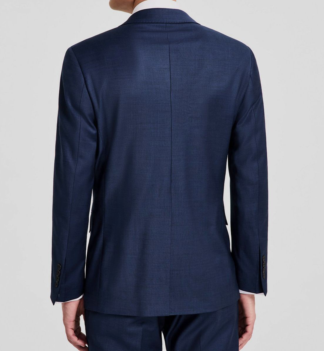 B By Brooks Brothers Men's Blue Classic-Fit Stretch Wool Suit